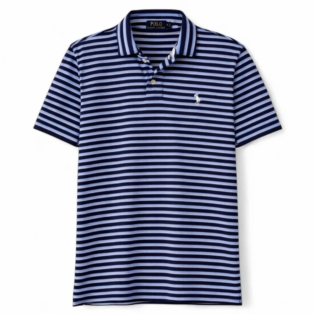 Polo Ralph Lauren Striped Polo Navy Blue XL